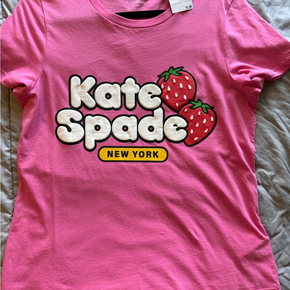 Kate Spade Kids Pink Strawberry Tee